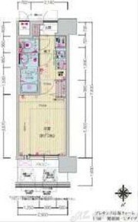 プレサンス江坂クォーレの物件間取画像